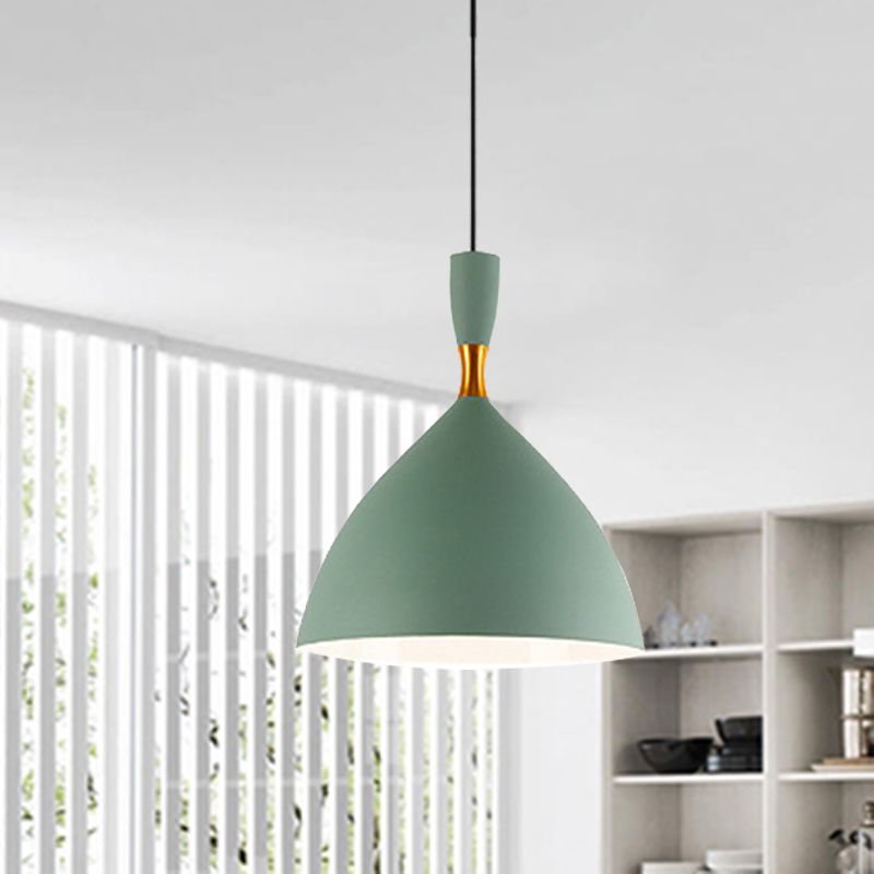 Tienda de tela de restaurantes Funro de embudo iluminación colgante de aluminio 1 cabezal Macaron loft Suspension Light