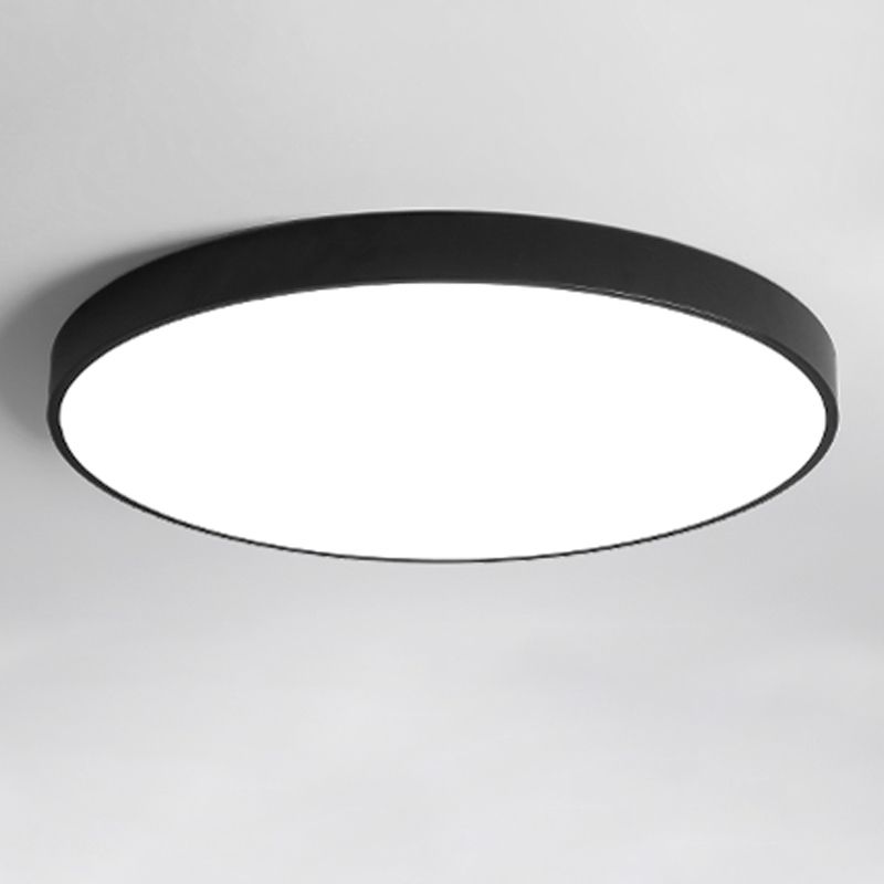 Modern Round Shape Flush Mount Lights Metal Flush Ceiling Light Fixture with Acrylic Shade