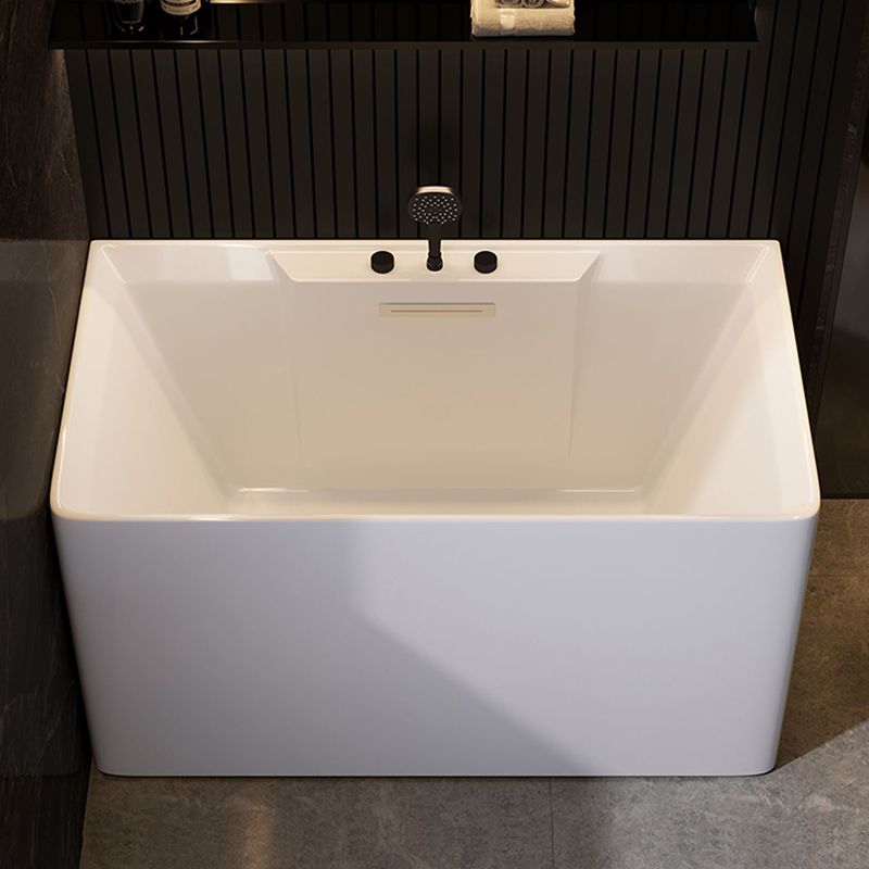 Contemporary Whirlpool / Soaking Bathtub Acrylic Rectangle Back to Wall Bathtub