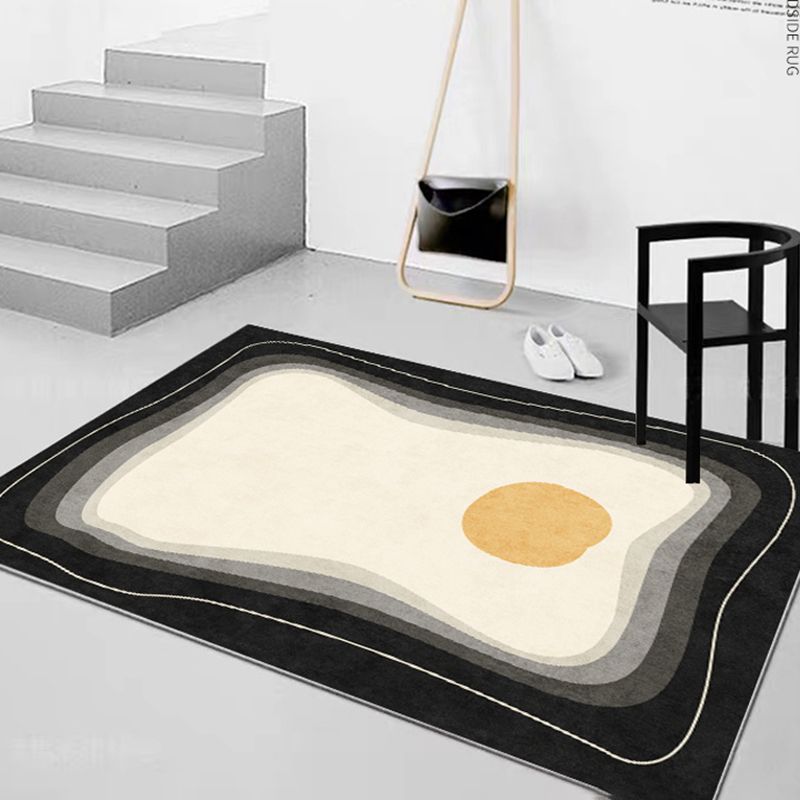 Tapis d'intérieur moderne mélangé de couleurs, bloc de couleurs en Polyester, avec support antidérapant, pour la décoration de la maison