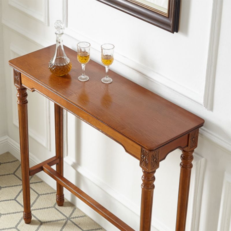 Modern Style Bar Table 1/3 Pieces Brown Colour Solid Wood Counter Table