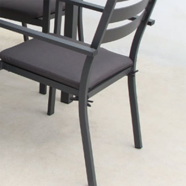 Modern Style 1/5 Pieces Metal Dining Set Square Dining Table Set for Outdoor