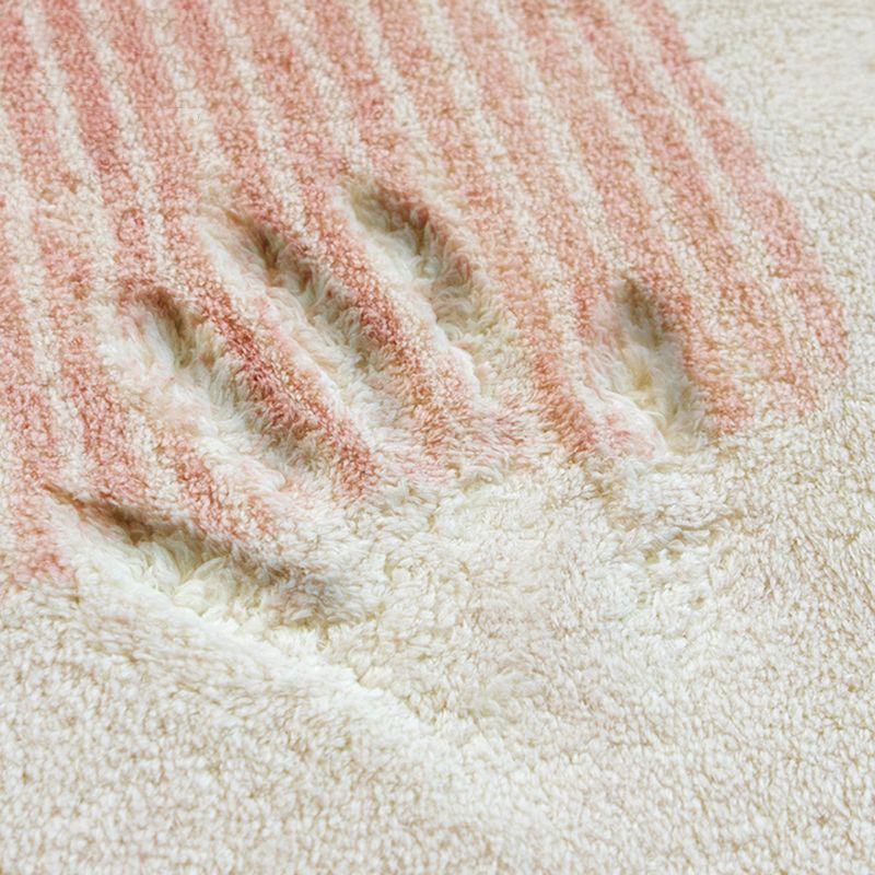 Orange Modern Carpet Flower Pattern Polyester Area Rug Non-Slip Backing Rug for Bedroom