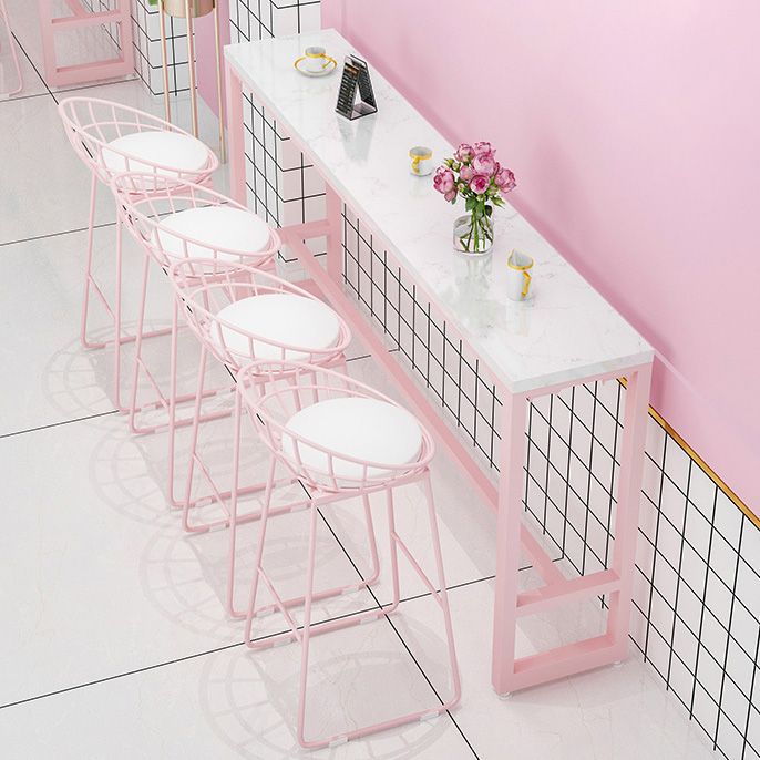 1/2/5 Pieces Table and Stool Set Faux Marble Pub Dining Set for Home