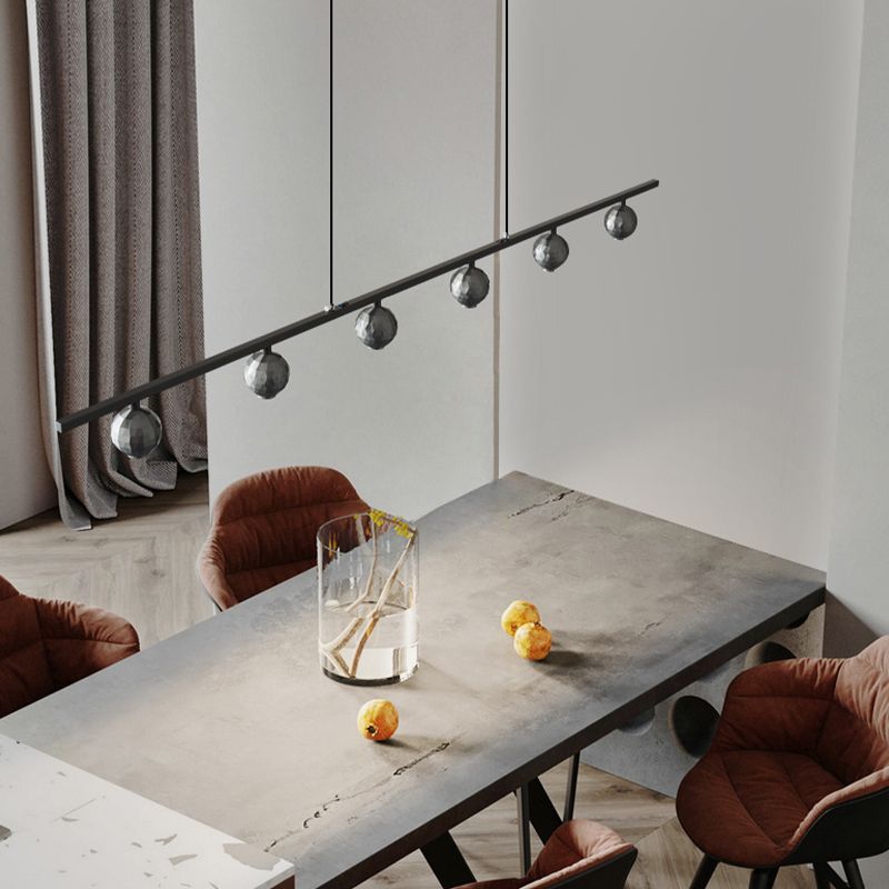 Modern Island Lamp LED Island Hanging Lamp with Metal Shade for Dining Room