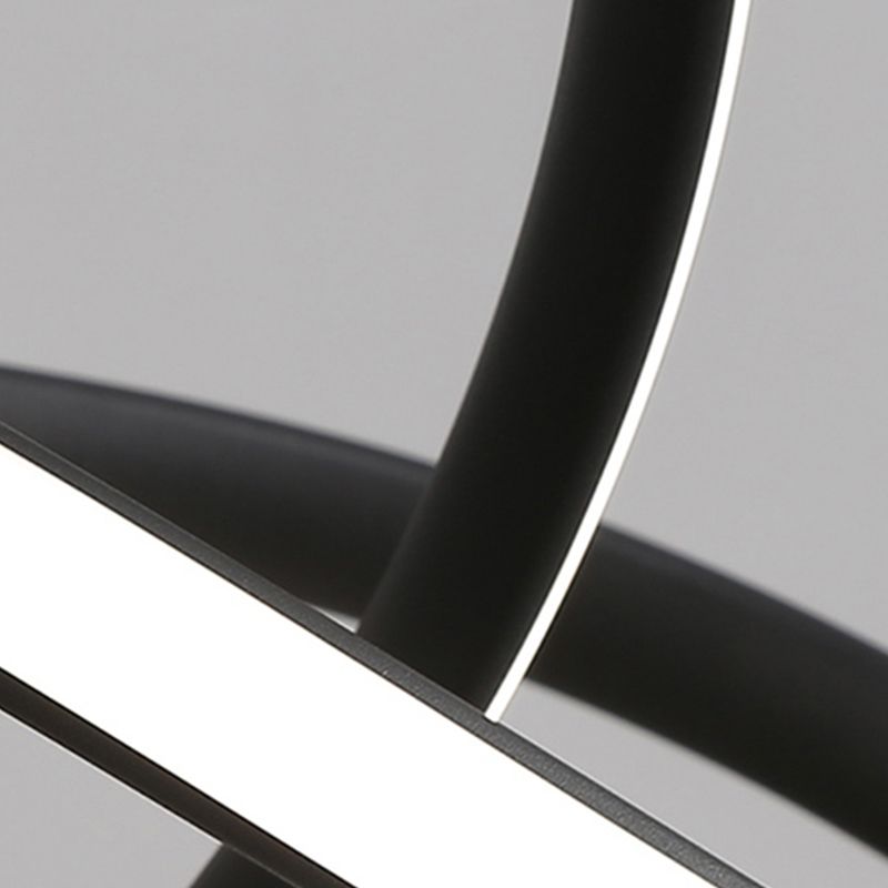 Spiralform Kronleuchter Licht zeitgenössisches Metall 1 helle Kronleuchter -Beleuchtungsanlage