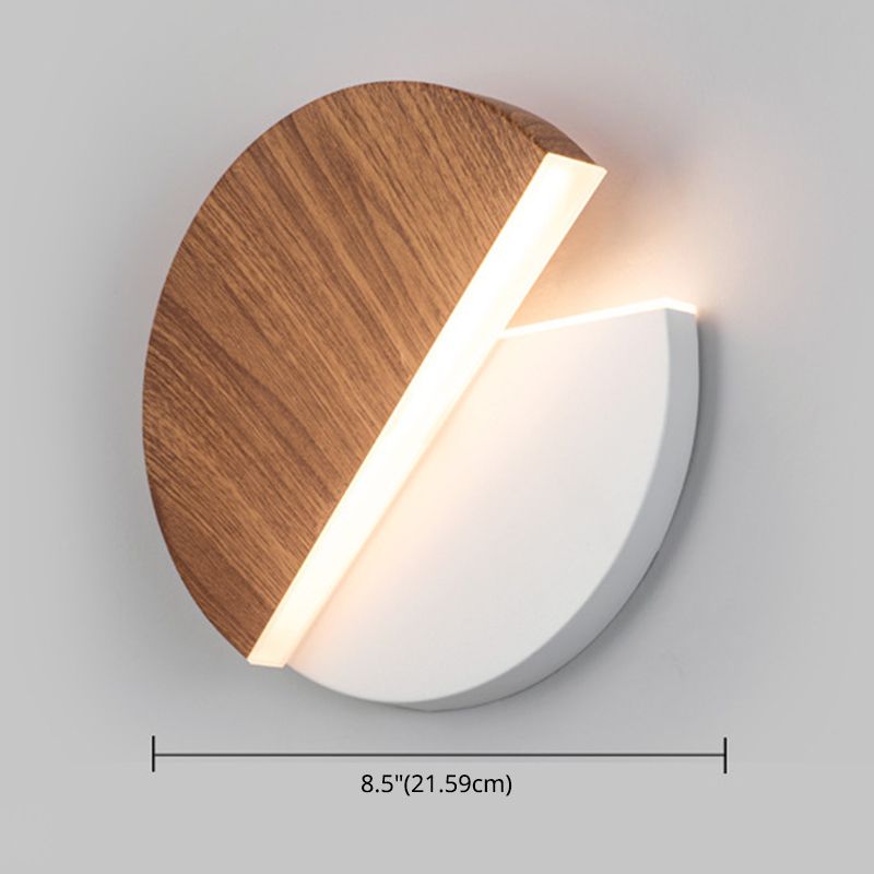 Nordic Rotatable Wall Lamp LED Acrylic Indoor Wall Light Fixtures in Round Disc Shape