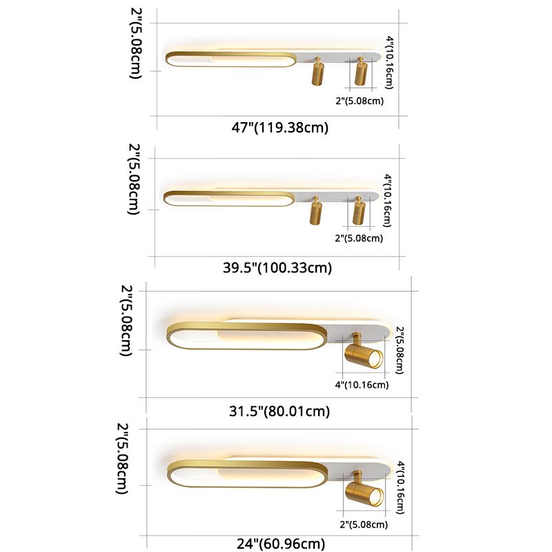 Ultra-dunne Lineaire Flush Mount Metal LED New Modern Flush Ceiling Light voor de Hallway