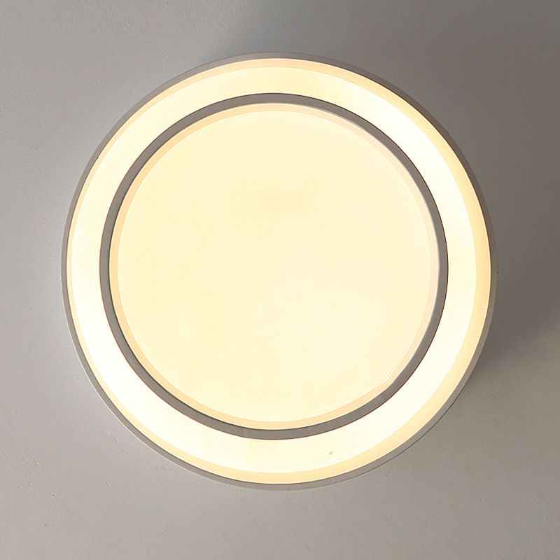 Moderne Stijl Ronde Flush Mount Licht Metaal 1 Licht Plafond Licht voor Slaapkamer