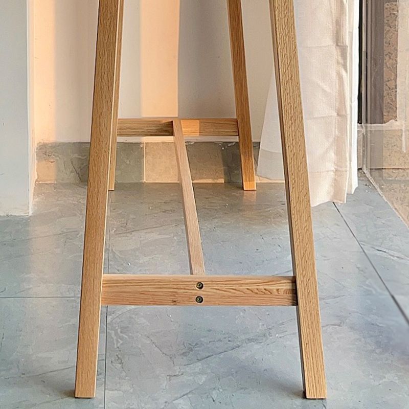 Rectangle Stone Top Bistro Table Modern Pub Table with Solid Wood Frame