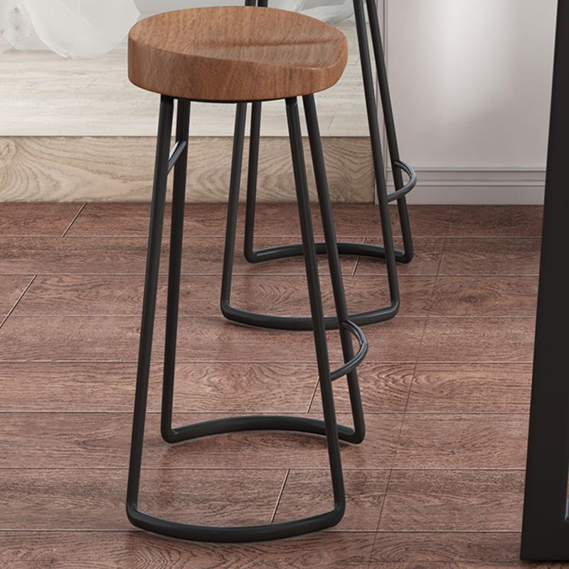 Industrial Counter Height Set 1/2/3 Pcs Solid Wood Bar Table and Stools