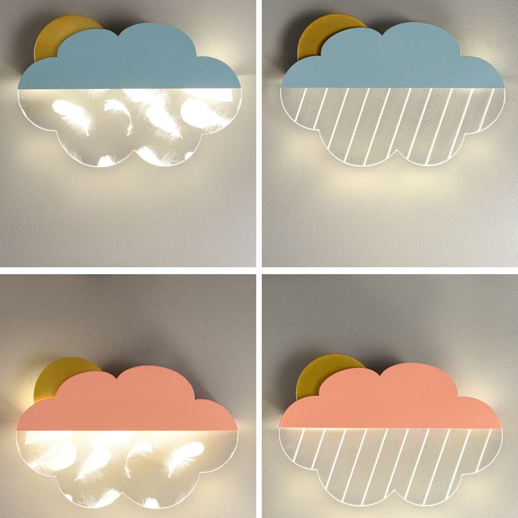 Metal Cloud Wall Lighting Fixtures Modern Style 1 Light Wall Lamps