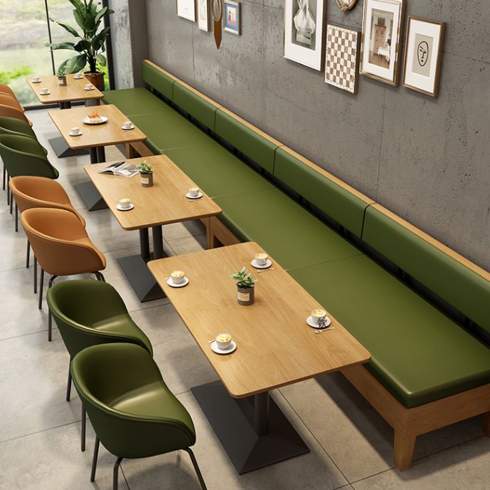 Colección de comedor de estilo industrial Mesa de comedor de madera maciza para el hogar