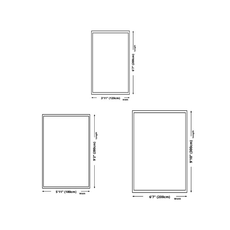 White Modern Rug Polyester Line Area Rug Non-Slip Backing Rug for Drawing Room