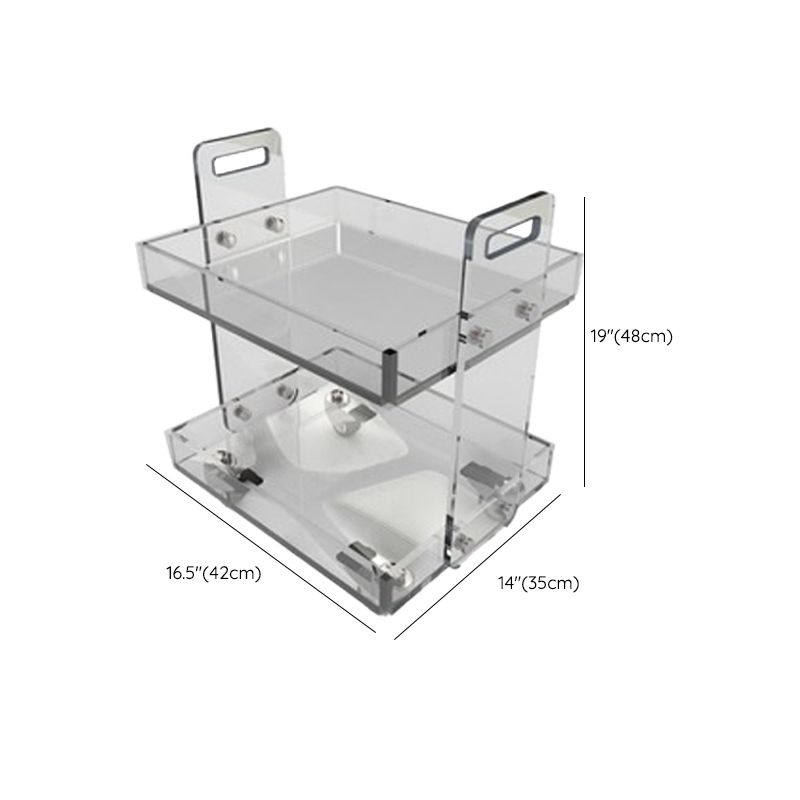 Glam Accent Side Table Acrylic Rectangular Living Room Sofa Side Accent Table