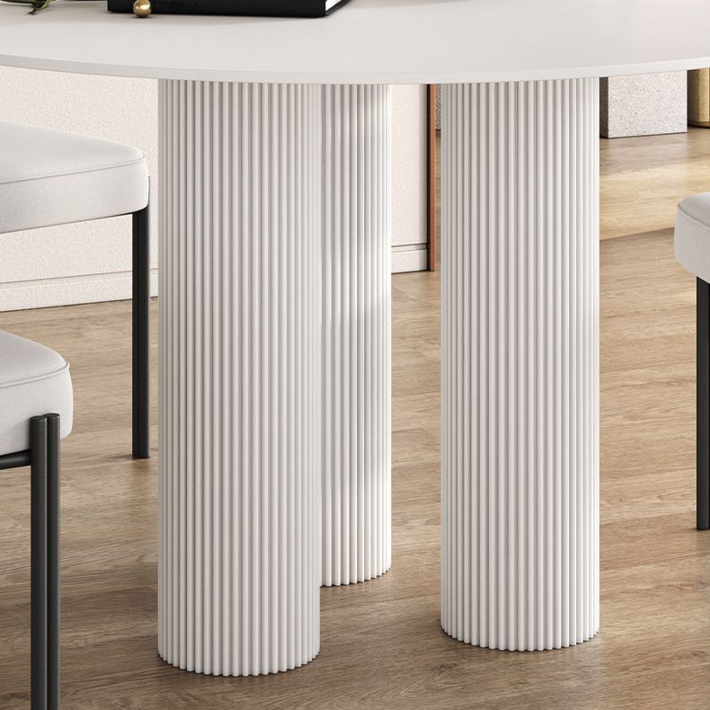 Round Dining Table Stone Top Dining Table with MDF Base for Dining Room