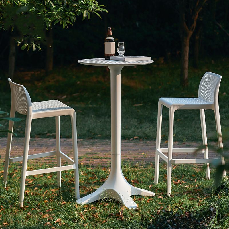 Modern Style Bar Stool Plastic Backrest Bar Stools for Dining Room