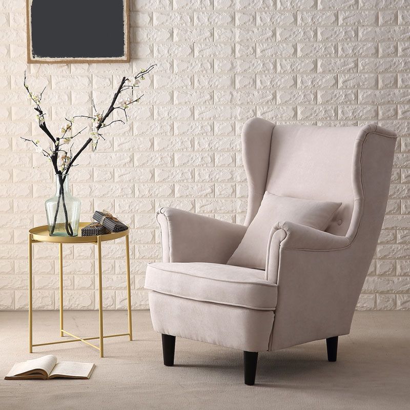 Tufted Back Wingback Chair Rolled Arms Accent Chair, 37.80" W √ó 32.28" L √ó 39.76" H