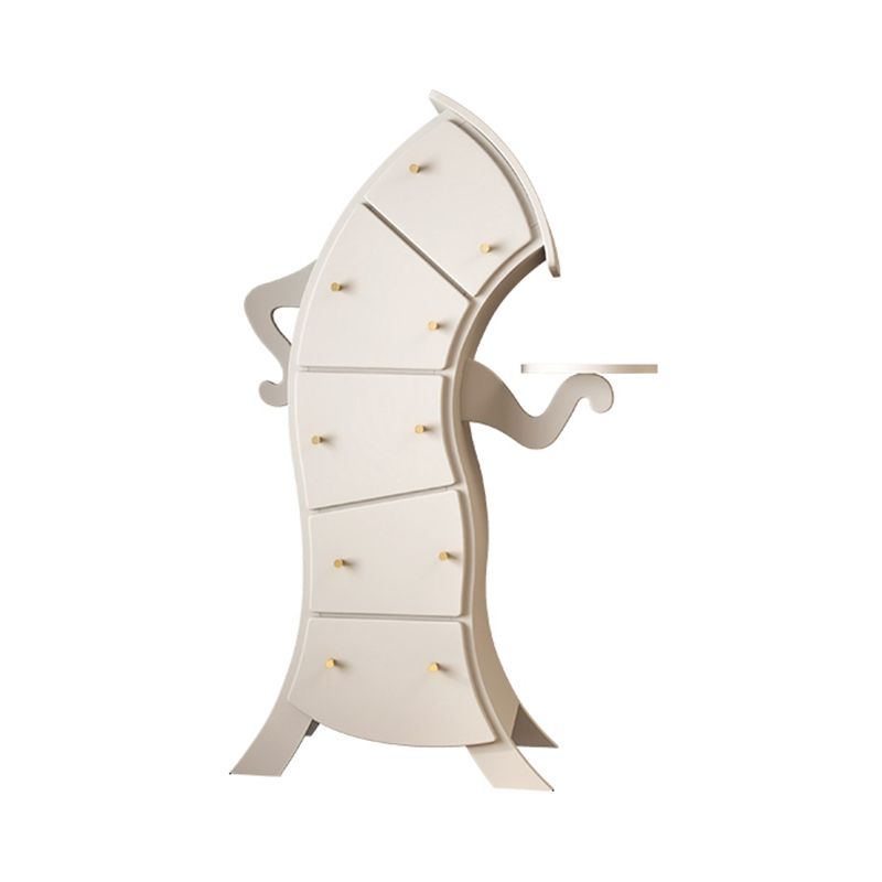 Modern Vertical Lingerie Chest Wood Dresser with 5 Drawers for Bedroom