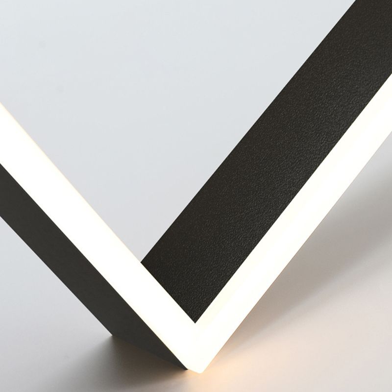 Acryl vierkante kroonluchter lamp Minimalistische stijl LED -hanger lichtkit in zwart