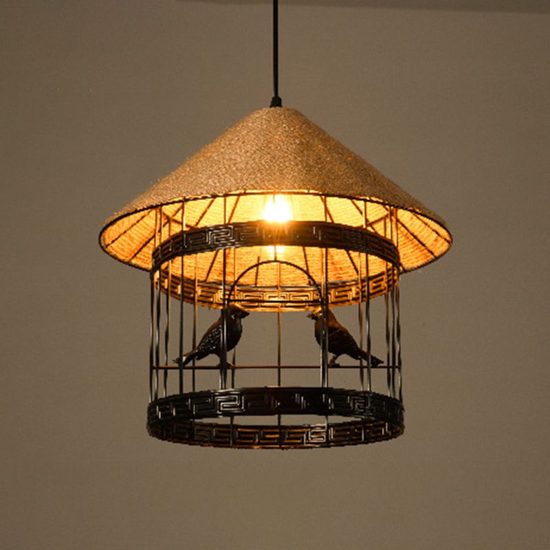 Industrieel touw koord commerciële hanglampverlichting metalen hanger verlichtingsarmaturen voor woonkamer