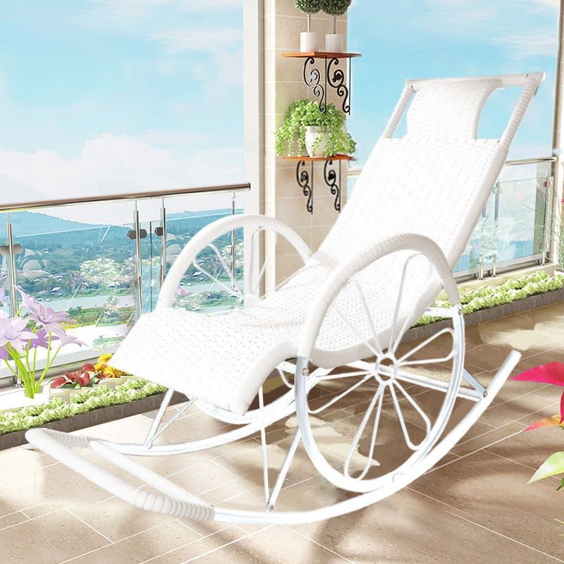 Natural Real Rattan Rocking Chair Lazy Indoor Rocking Chair for Living Room and Bedroom