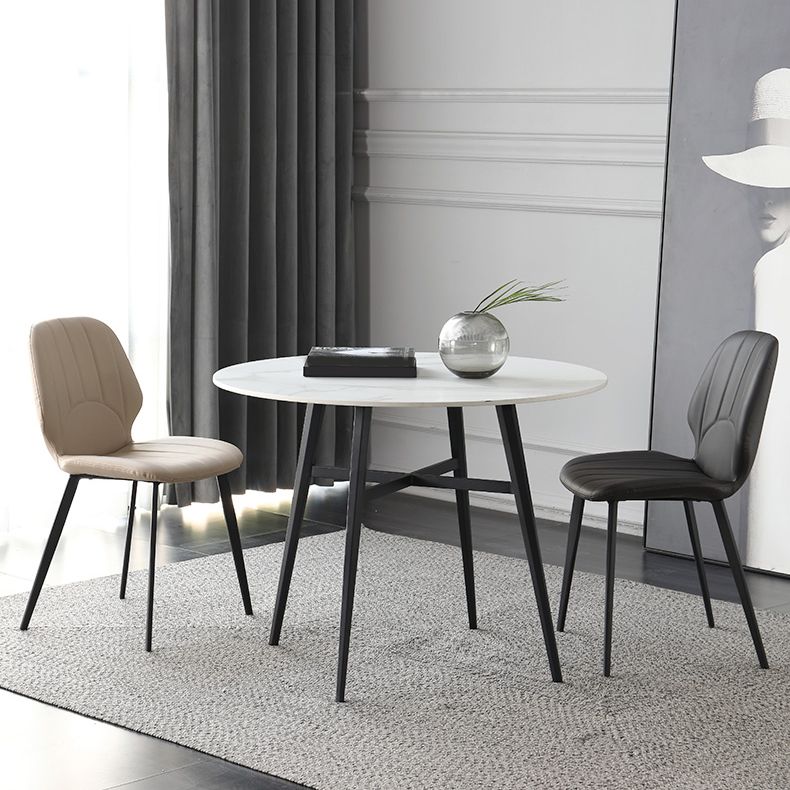 Contemporary Dining Furniture Set 1/2/3/5 Pcs Sintered Stone Dining Table and Chairs