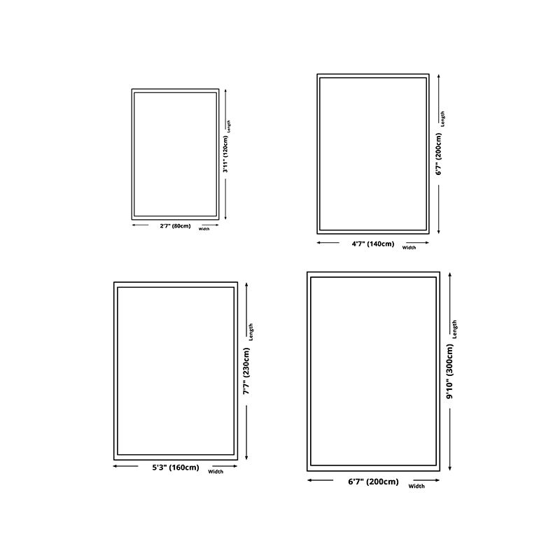 Beige Color Block Rug Polyester Nordic Indoor Rug Non-Slip Backing Rug for Drawing Room