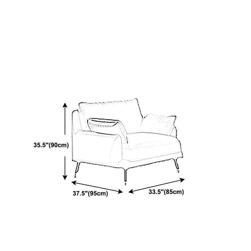 Modern Pillow Top Arm Settee Furniture with Pillows Dark Brown Sofa and Chaise