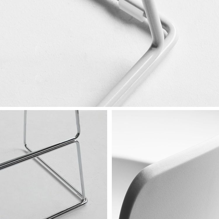 Modern Style Bar-stool Plastic Counter Bar Stool with Metal Legs for Kitchen