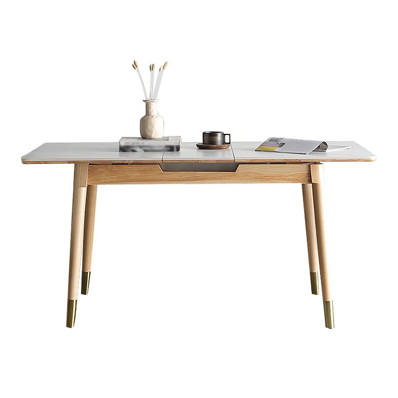 Stone 4-foot Dinette Table Traditional Luxury Extendable Dining Table for Home