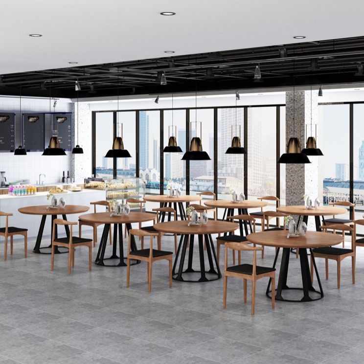 Nordic 1/2/5 Pieces Dining Set Round Wood Dining Table for Dining Room