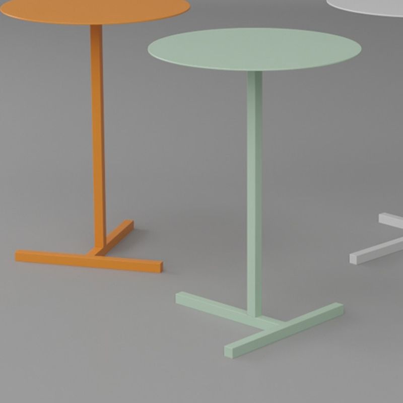 Mid-Century Round Side End Table Pedestal End Table for Living Room