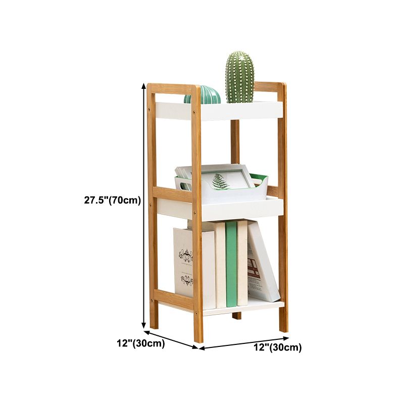 Wooden Open Bookshelf Modern Rectangle Bookcase with Shelves