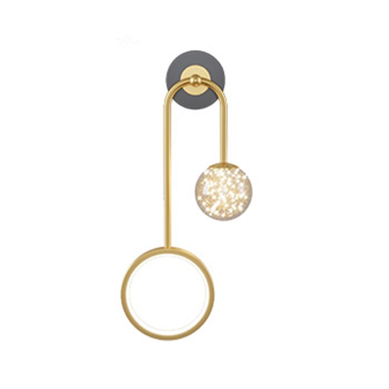 Luces de pared esféricas de estilo moderno 2 luces de montaje de pared ligera