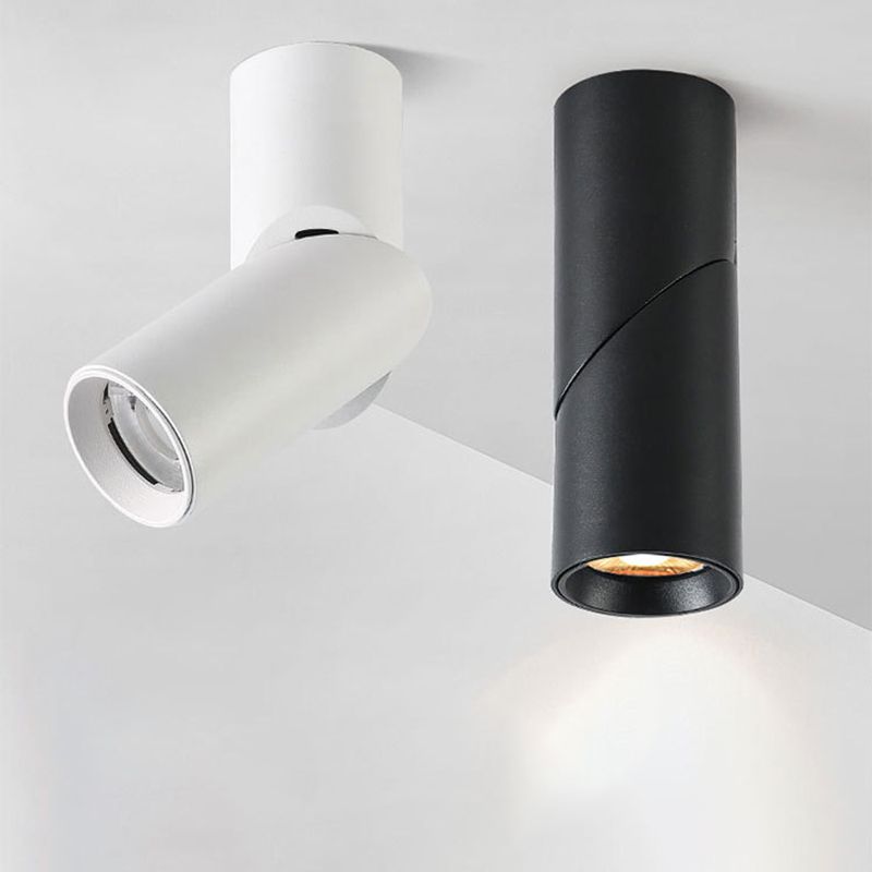 Spot encastré tubulaire en aluminium nordique pour salon, plafonnier LED