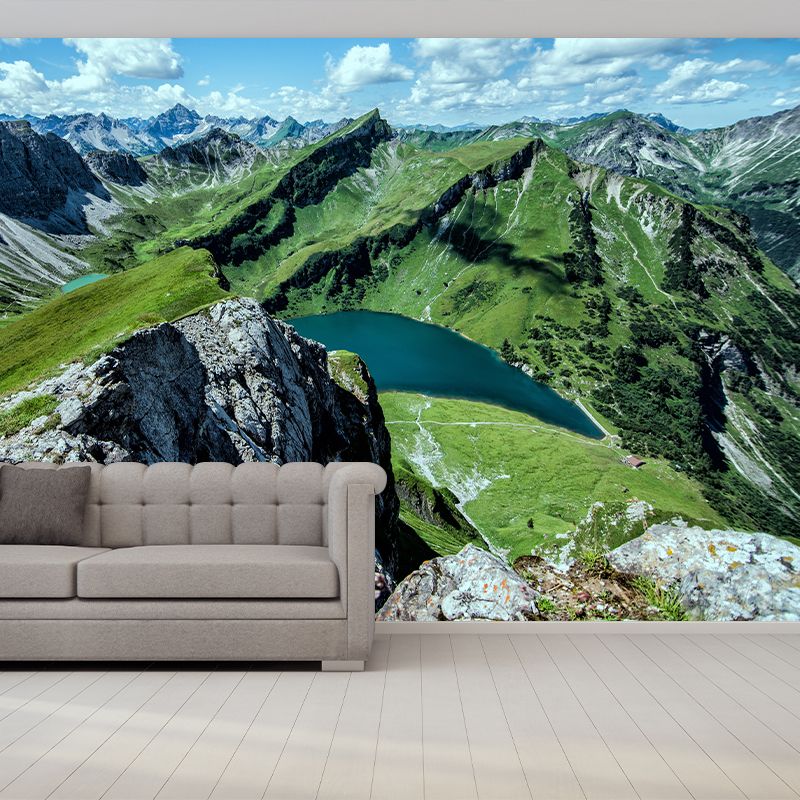Mountain Photography Mildew Resistant Mural Wallpaper Living Room Wall Mural