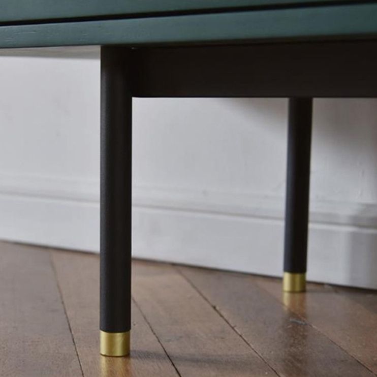 Contemporary Green Accent Chest with 8 Drawers and Straight Legs