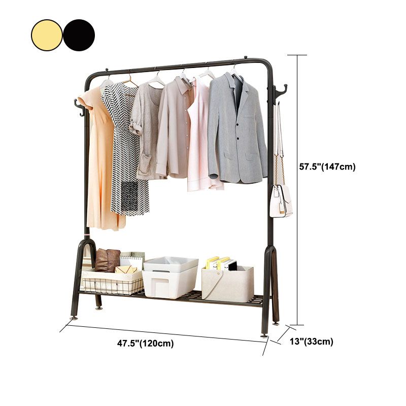 Coat Rack Storage Shelf Metal Hanging Hook Hall Stand Living Room