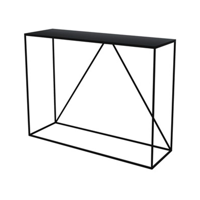 Rectangle Contemporary Console Accent Table Antique Finish Console Sofa Table in Metal