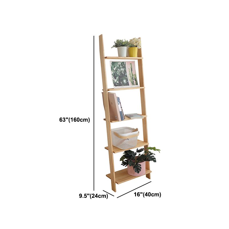 Ladder Shelf Bookcase Contemporary Bookshelf for Study Room Bedroom