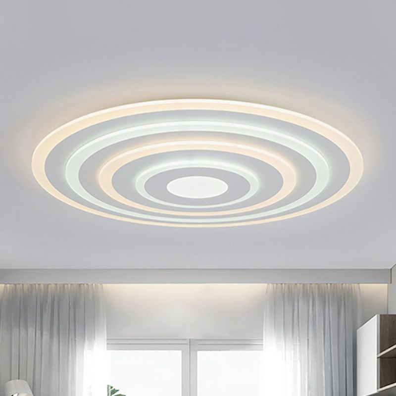 Plafoniera da incasso ultrasottile in acrilico Apparecchio di illuminazione da incasso a LED bianco contemporaneo