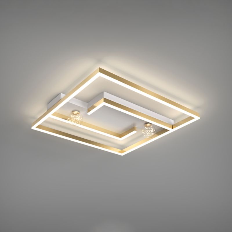Dispositivo de luz de techo de minimalismo de LED de metal de montaje al cuadrado para dormitorio