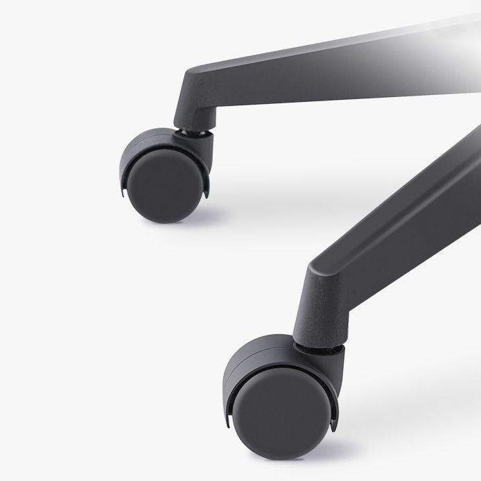 Ergonomic Mesh Desk Chair Modern Style Fixed Arms Chair with Swivel Casters