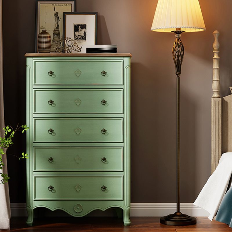 Distressed Storage Chest Dresser Traditional Dresser with Drawers