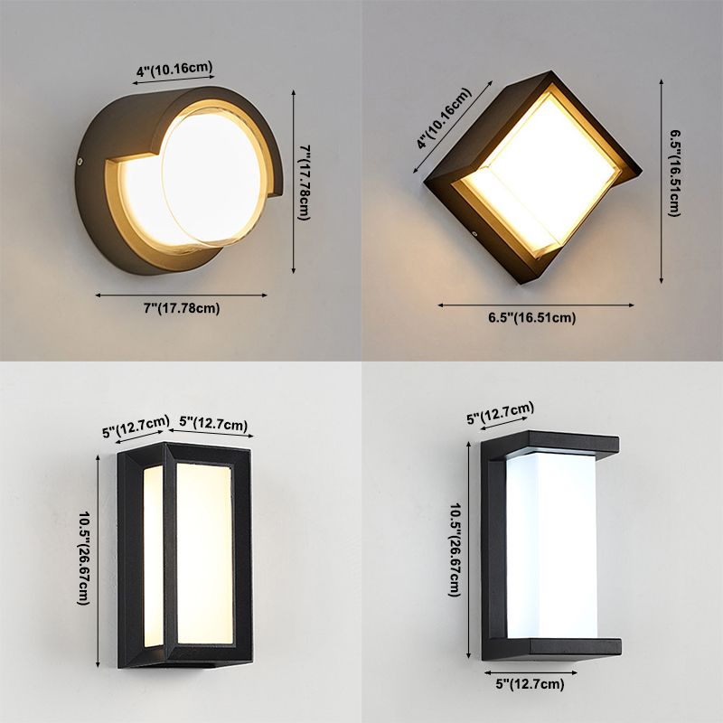 Lámpara de montaje de pared acrílica de 1 luce