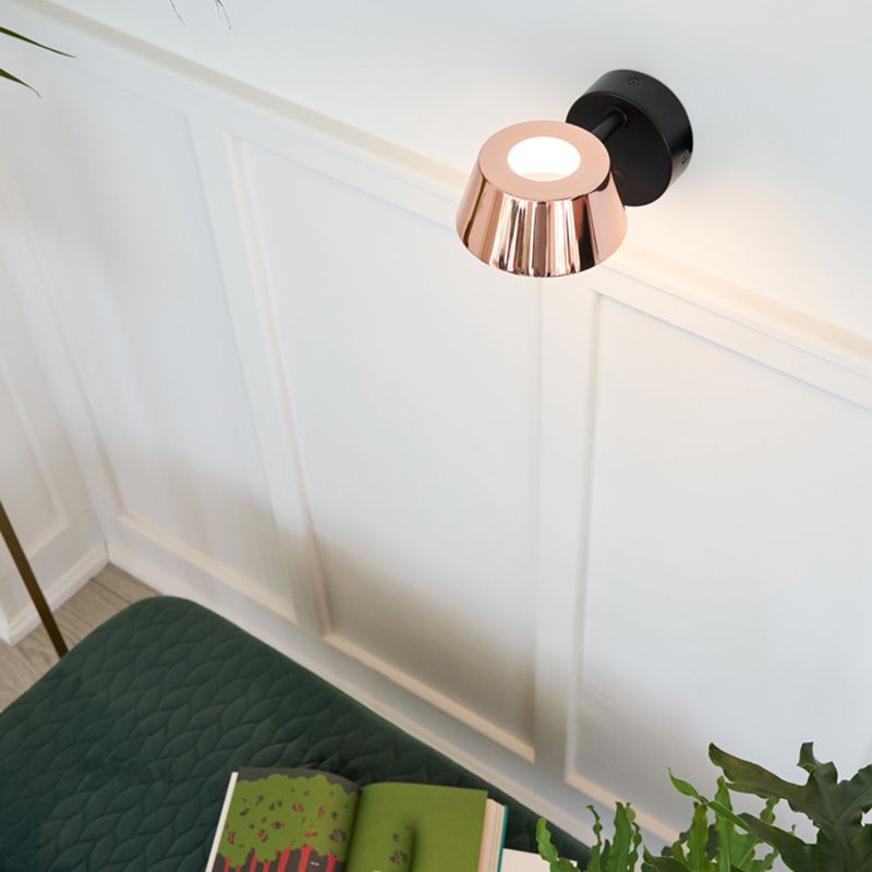 1-Light Modern Circle Reading Wall Lights Metal Wall Mounted Lamps for Bedroom