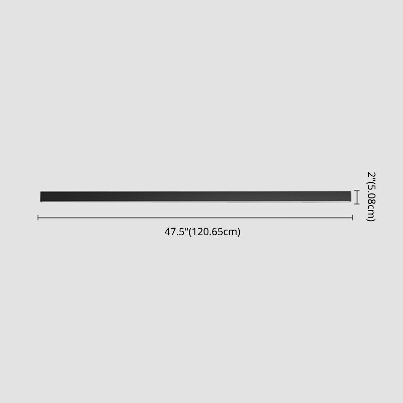 Luz de techo completa minimalista moderna de la barra de la cocina de la aleación de aluminio de la luz de techo LED de la tira larga
