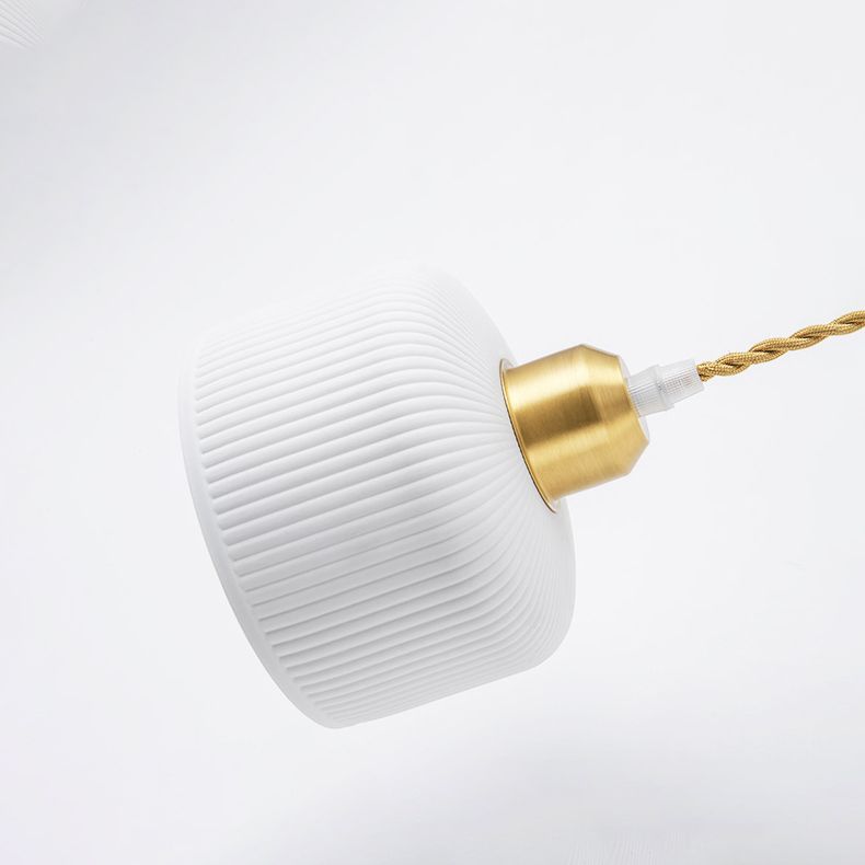 Nordic Style Wall Light Cylinder Shape Wall Lamp with Ceramic Shade for Bedroom