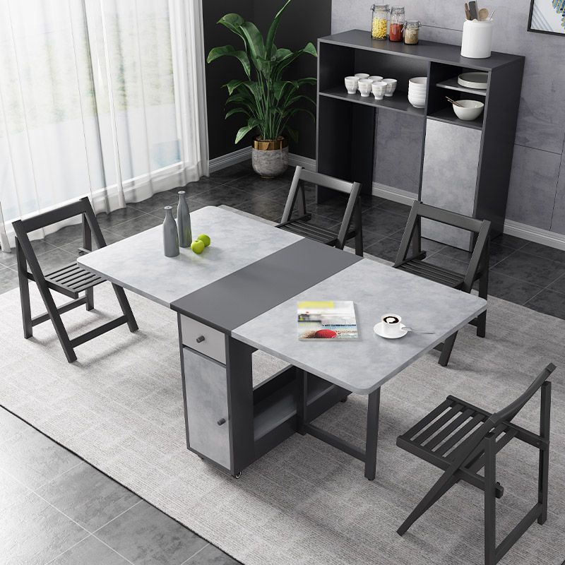 MDF Dining Table Modern Style Rectangle Multifunctional Table for Dining Room
